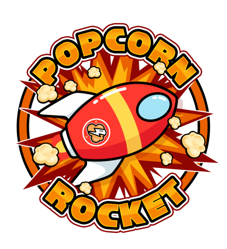 Popcorn Rocket Logo Circle