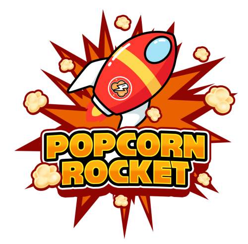 Popcorn Rocket Logo Center