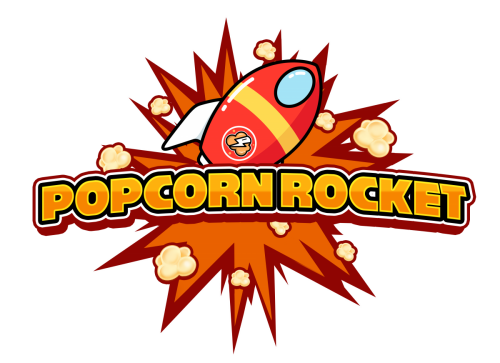 Popcorn Rocket Logo Flat Text