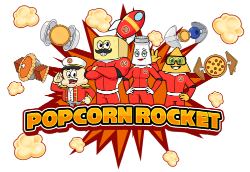Popcorn Rocket Main Title Art Transparent